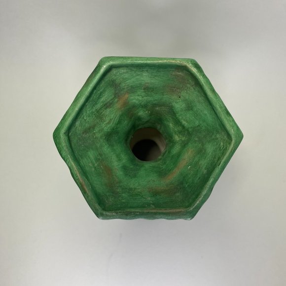 MCM Linda Bennett Atlantic Mold Green  Ceramic Vase Candle Holder - Picture 3 of 6